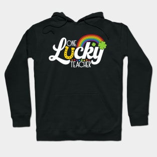 One Lucky Teacher St Patricks Day Shamrock Kindergarten Hoodie